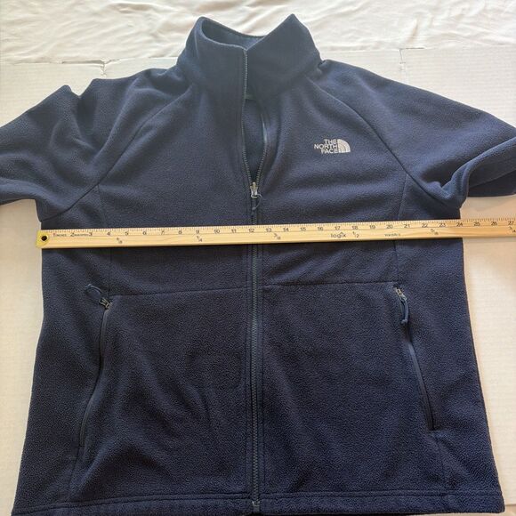 The North Face Men’s Large Navy Blue Full Zip Fleece Jacket Lightweight Outdoor - Picture 9 of 10